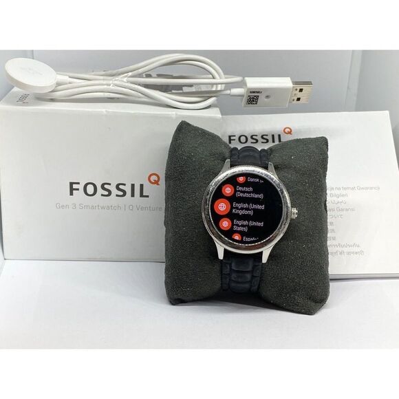 Fossil Gen 3 FTW6003 Women\'s Black Silicone Digital Dial Genuine Smart Watch BS4 main image 11
